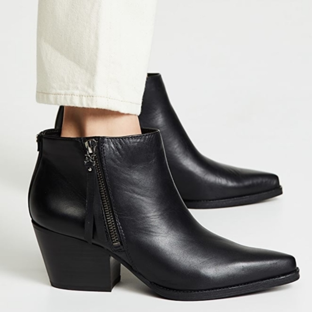 Sam Edelman Black Leather Booties